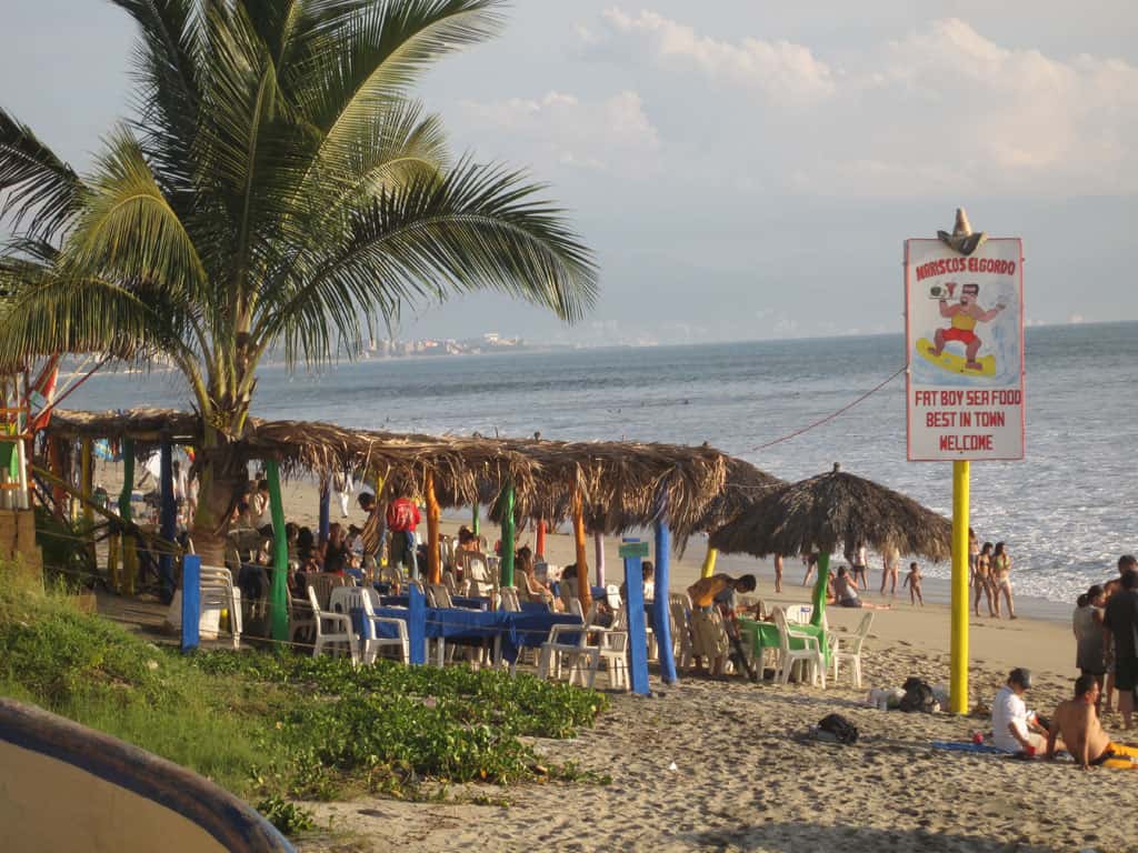 Bucerías: the town's beach on the north shore of Banderas Bay