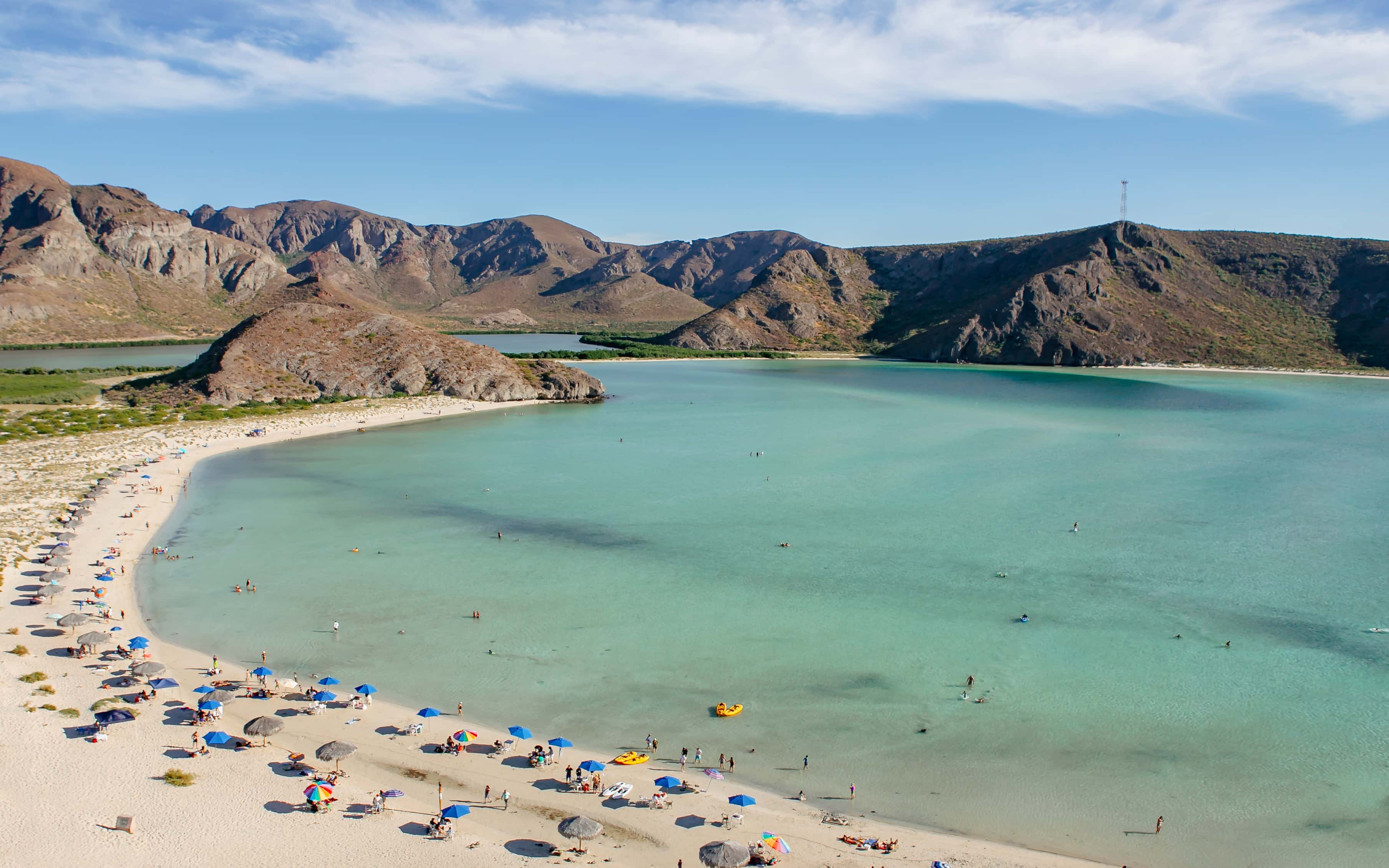 Balandra Beach: the shallow turquoise bay