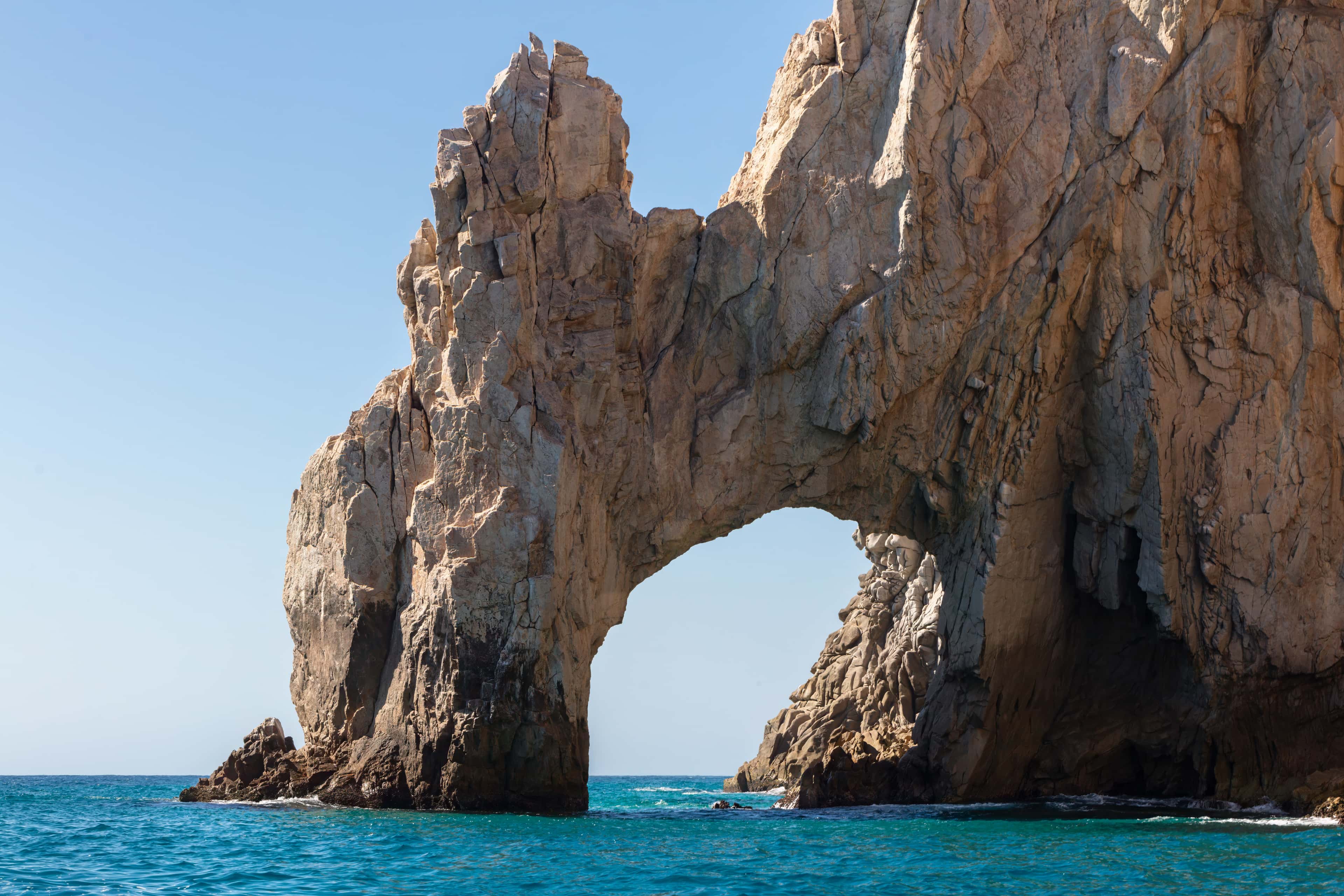 El Arco, Cabo San Lucas: the rock arch close up from the sea