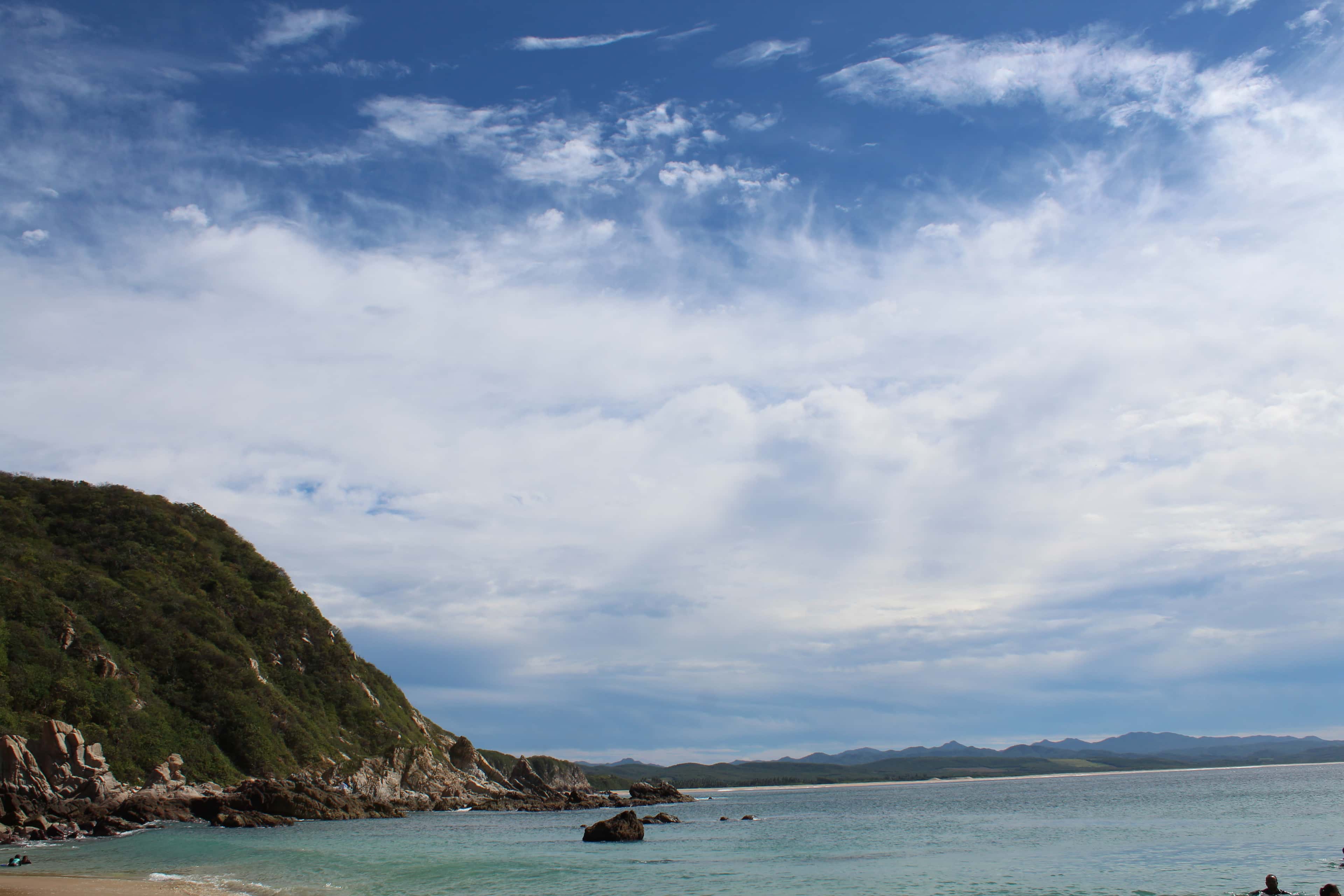 Tehuamixtle: the beach and its calm water on the Jalisco coast south of Cabo Corrientes